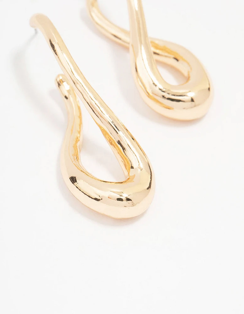 Gold Infinity Hoop Earrings