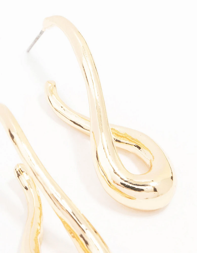 Gold Infinity Hoop Earrings