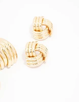 Gold Knotted Hoop Earring Pack