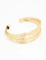 Gold Textured Wrist Cuff