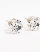 Bohemia Czech Crystal Silver Stud Earrings 10 MM