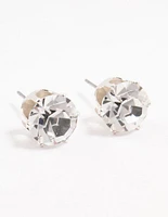 Bohemia Czech Crystal Silver Stud Earrings 10 MM