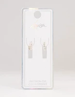 Silver Bohemia Czech Crystal Huggie Earrings