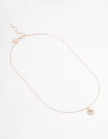 Rose Gold Czech Crystal Necklace