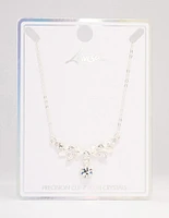 Silver Marquise Czech Crystal Vine Necklace