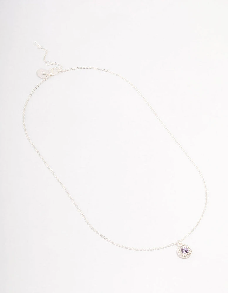 Silver Halo Czech Crystal Necklace