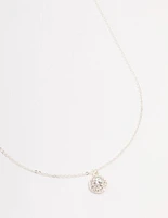 Silver Halo Czech Crystal Necklace