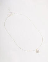 Silver Halo Czech Crystal Necklace