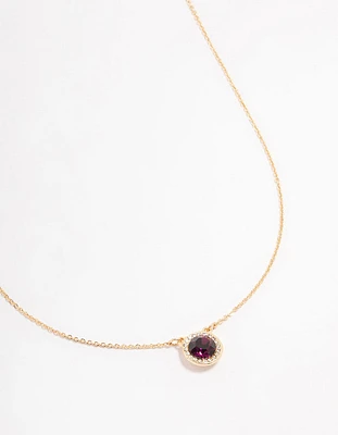 Gold Halo Czech Crystal Necklace