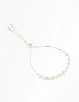 Silver Czech Bohemia Crystal Star Toggle Bracelet