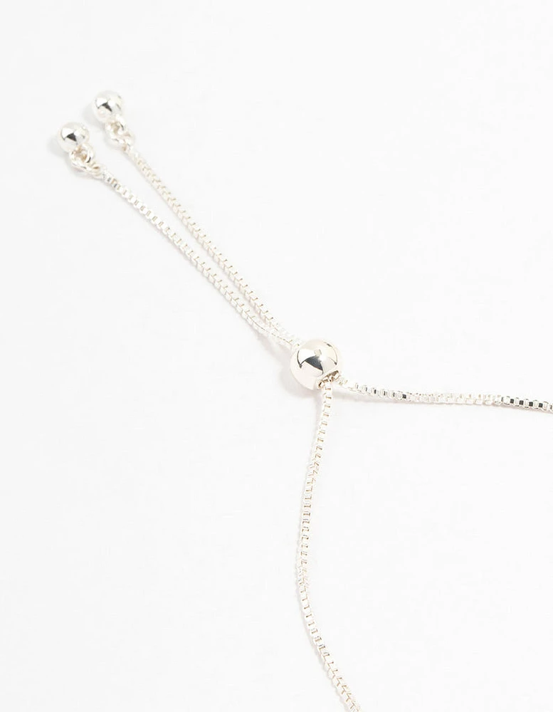Silver Czech Bohemia Crystal Star Toggle Bracelet