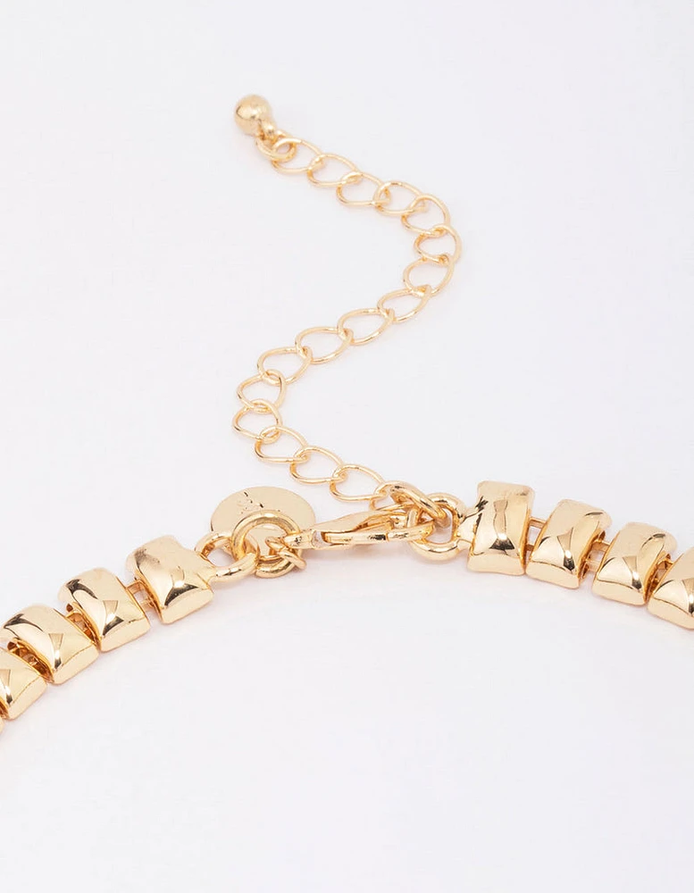 Gold Diamante Statement Necklace