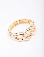 Gold Twisted Bold Bangle