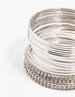 Silver Bangles Multipack