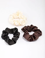 Neutral Satin Hair Scrunchie 3-Pack