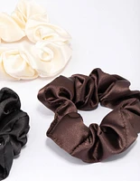 Neutral Satin Hair Scrunchie 3-Pack