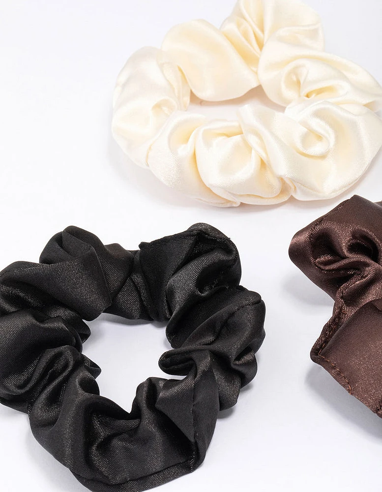 Neutral Satin Hair Scrunchie 3-Pack