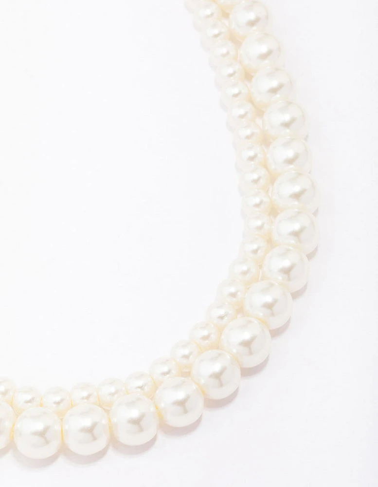 Layered Chunky Pearl Necklace