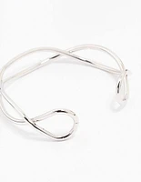 Rhodium Interwoven Wrist Cuff