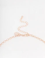 Rose Gold Glowing Circular Statement Necklace