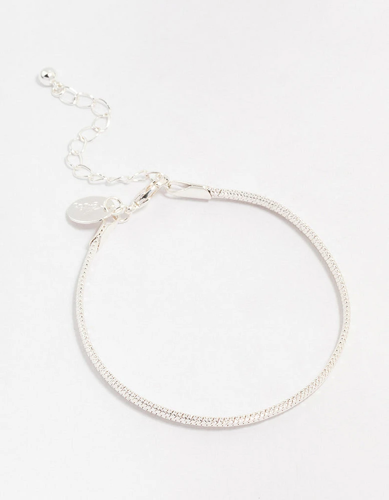 Silver Plated Snake Chain Bracelet