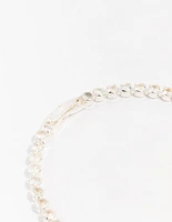 Silver Plated Single Classic Tennis Bracelet