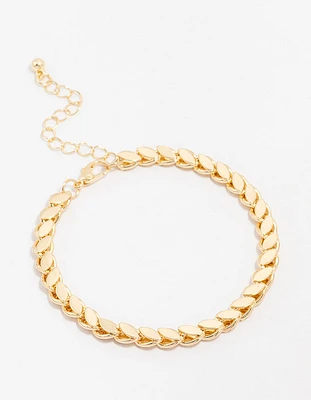 Gold Plated Risoni Chain Bracelet