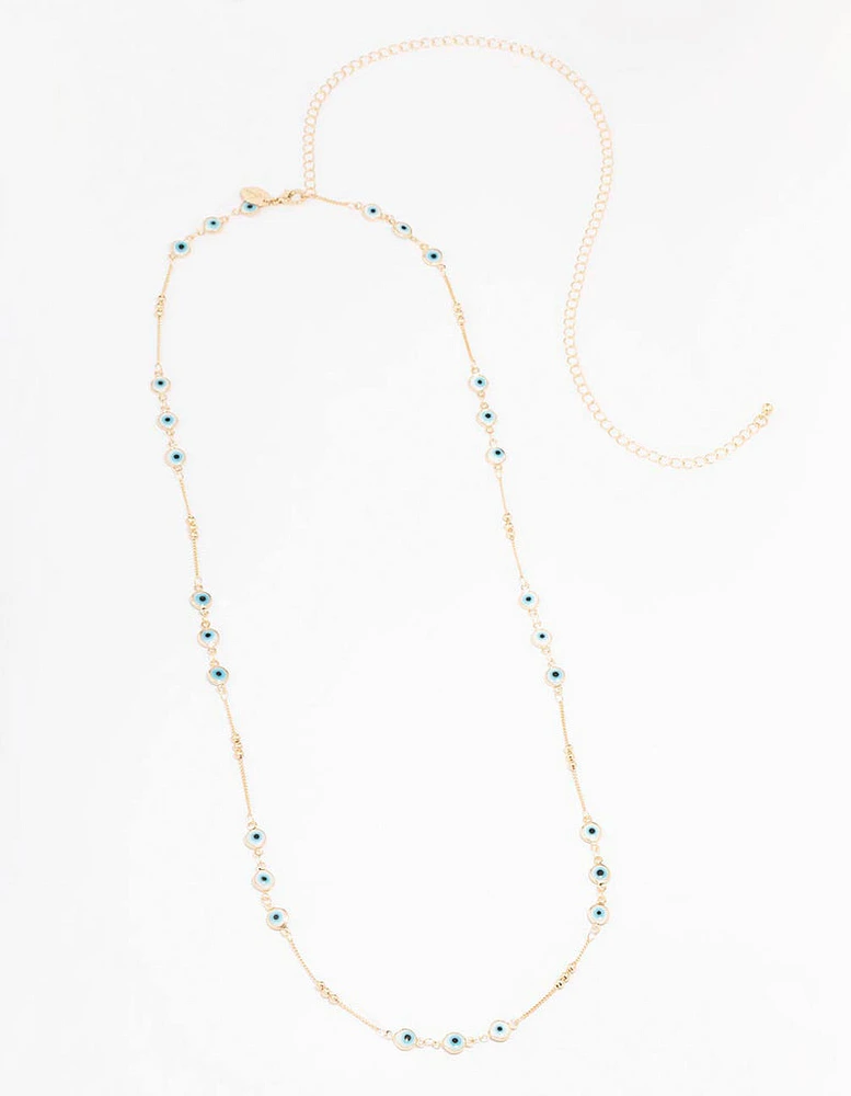 Gold Evil Eye Beaded Waist Chain