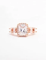 Rose Gold Eloquent Rectangular Ring