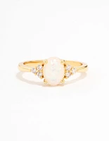 Gold Plated Mystical Oval Ring