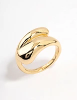 Slim Gold Plated Metal Wrapped Ring