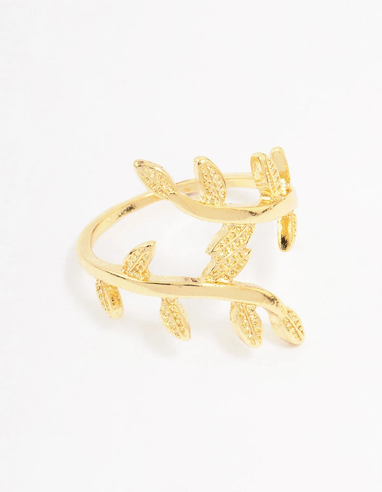 Gold Plated Vine Wrap Ring