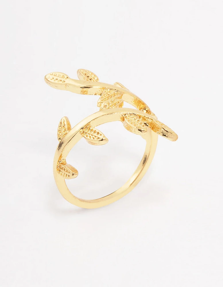 Gold Plated Vine Wrap Ring