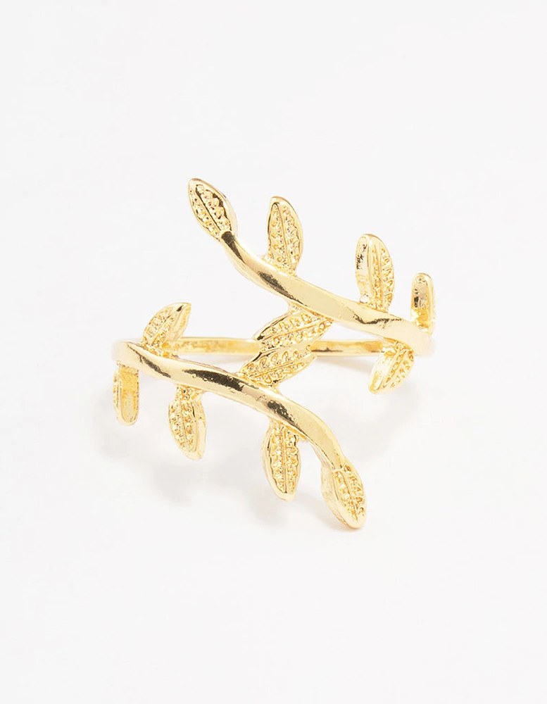 Gold Plated Vine Wrap Ring