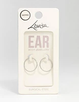 Surgical Steel Sleeper Earrings 16MM