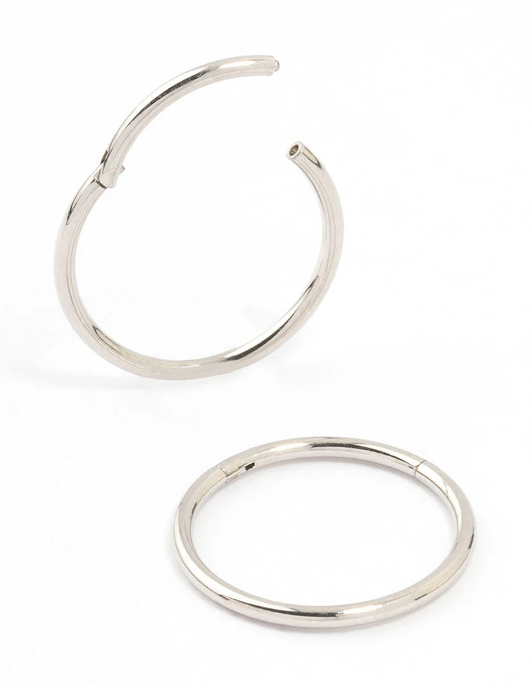 Surgical Steel Sleeper Earrings 12MM