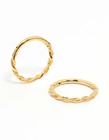 Gold Plated Surgical Steel Sleeper Earrings 10MM