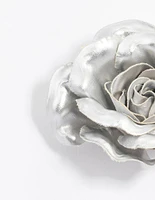 Large Metallic Flower Clip