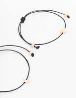 Black Cord Celestial Bracelet Pack