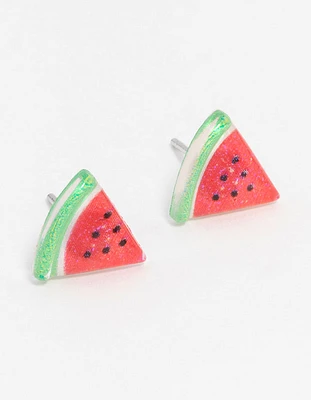 Plastic Watermelon Stud Earrings