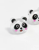 Plastic Blush Panda Stud Earrings