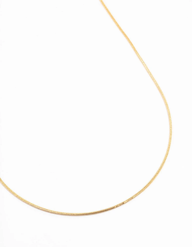 Gold Box Chain Necklace