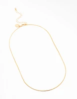 Gold Box Chain Necklace