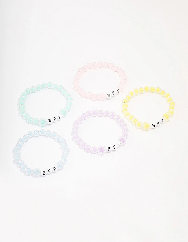 Pastel Beaded Friendship Bracelet 5-Pack