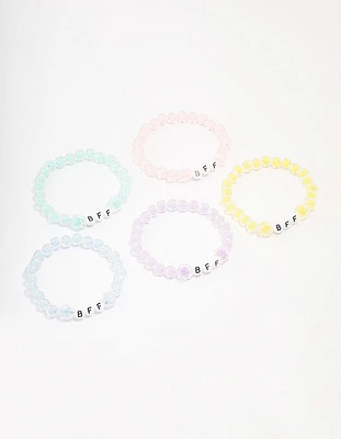 Pastel Beaded Friendship Bracelet 5-Pack