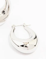 Waterproof Stainless Steel Full Loop Drop Hoop Earrings