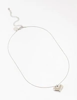 Waterproof Stainless Steel Classic Puff Heart Necklace