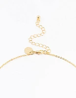 Gold Plated Pave Letter Necklace