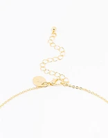 Gold Plated Pave Letter J Necklace