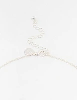 Silver Plated Dainty Drop Twist Necklace